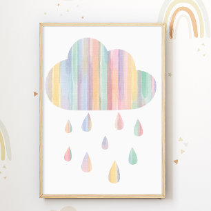 Pastel-Cloud-Kinderzimmerplakat Kinderzimmer Druck Poster