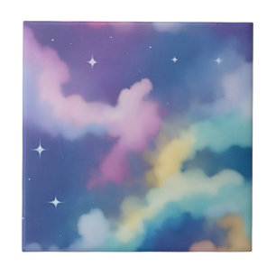 Pastel Clouds auf der Starry Night Sky Fliese