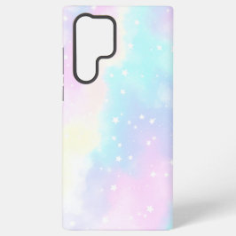 Pastel Cloudy Sky with Stars Dreamy Design Samsung Galaxy Hülle