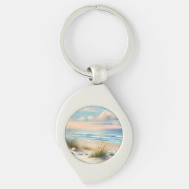 Pastel Coastal Dunes Watercolor Schlüsselanhänger