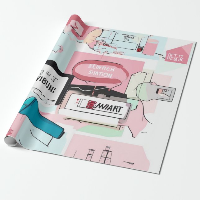 Pastel Collage Dream Geschenkpapier (Ungerollt)