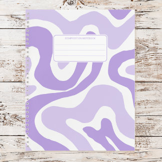 Pastel Color Abstraktes Muster Groovy Notizbuch
