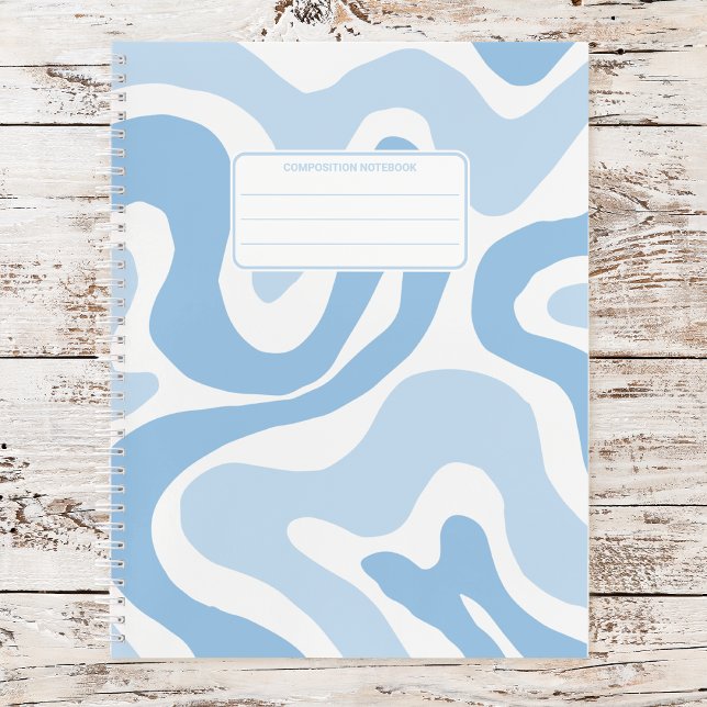 Pastel Color Abstraktes Muster Groovy Notizbuch (Von Creator hochgeladen)