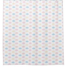 Pastel Color Clouds Pink Blue Yellow Modern Duschvorhang