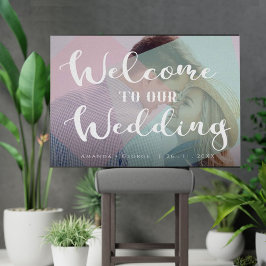 Pastel Color Foto Wedding Willkommenszeichen Poster