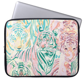 Pastel Color Tiger Art Muster Laptopschutzhülle