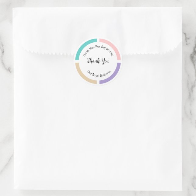 Pastel Color Trendy Danke an die Aufkleber Labels (Tasche)