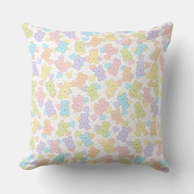 PASTEL COLORED TEDDY BEARS KISSEN (Vorderseite)