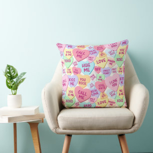 PASTEL COLORED VALENTINE HEART MESSAGE CANDIES KISSEN