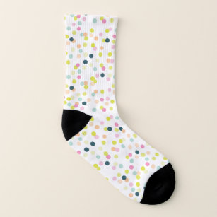 Pastel Colorful Confetti Dots Socken