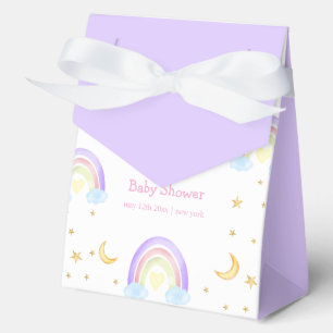 Pastel Colorful Rainbow Moon Star Baby Dusche Geschenkschachtel