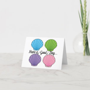 Pastel Colorful Seashell Pack Dankeskarte