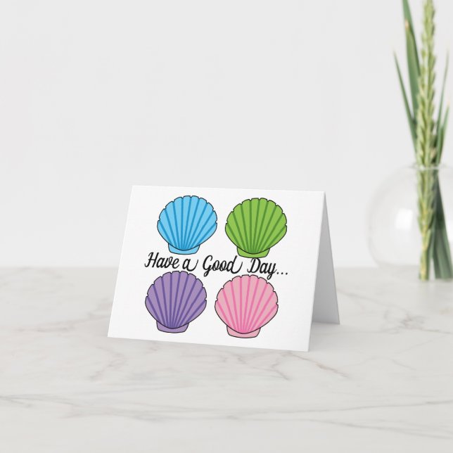 Pastel Colorful Seashell Pack Dankeskarte (Vorderseite)