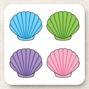 Pastel Colorful Seashell Pack Getränkeuntersetzer