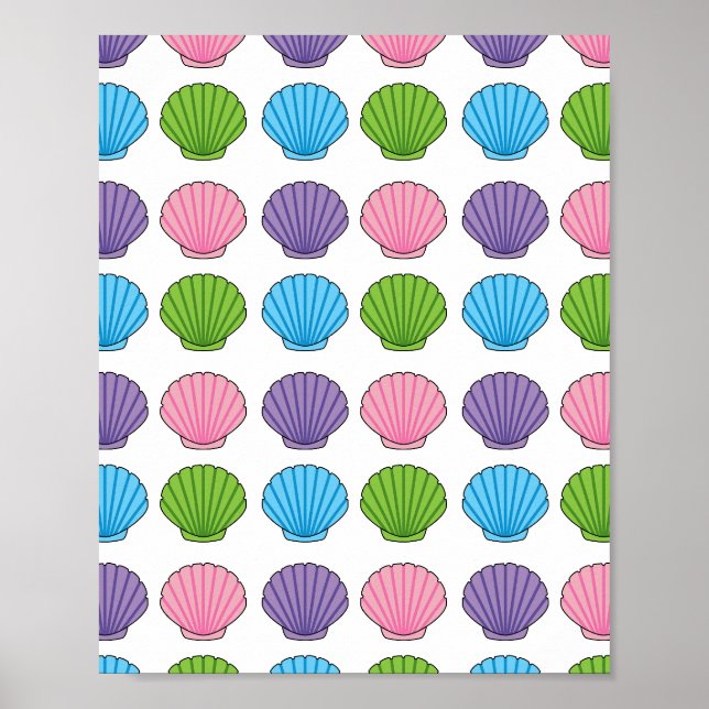 Pastel Colorful Seashell Pack Poster (Vorne)