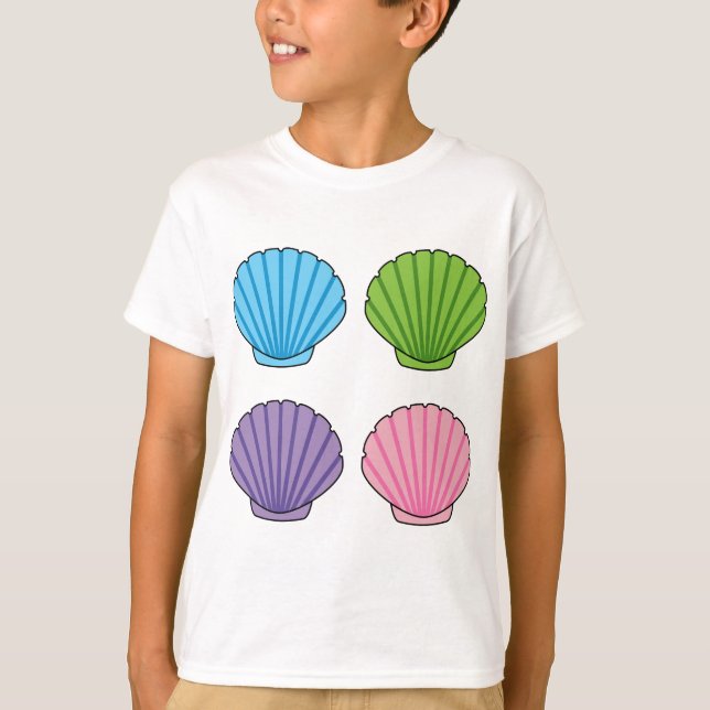 Pastel Colorful Seashell Pack T-Shirt (Vorderseite)