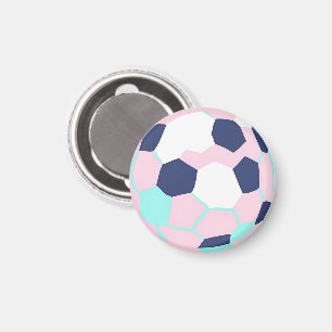 Pastel Colorful Soccerball Magnet