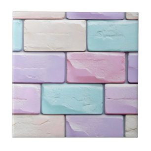 Pastel Colors Brick Muster Fliese