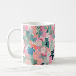 Pastel Colors Cat Camouflage Kaffeetasse