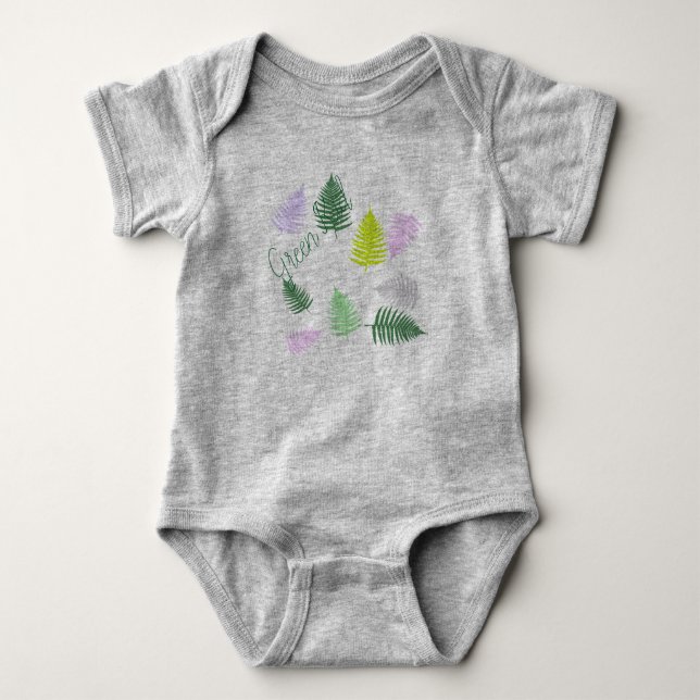 Pastel Colors Lucky Fern Baby Strampler (Vorderseite)