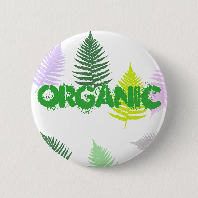 Pastel Colors Lucky Fern Button (Vorderseite)