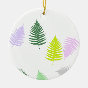 Pastel Colors Lucky Fern Keramik Ornament