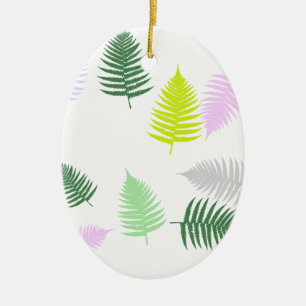 Pastel Colors Lucky Fern Keramik Ornament