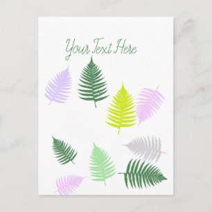 Pastel Colors Lucky Fern Postkarte