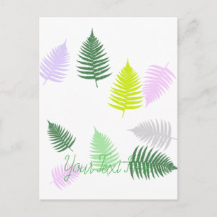 Pastel Colors Lucky Fern Postkarte