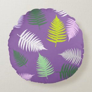Pastel Colors Lucky Fern Rundes Kissen