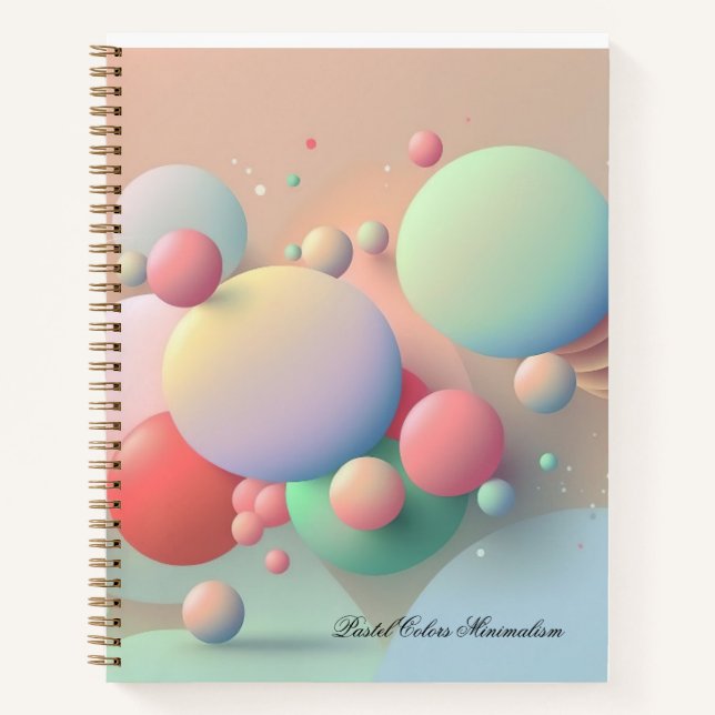 Pastel Colors Minimalismus-Notebook Notizbuch (Vorderseite)
