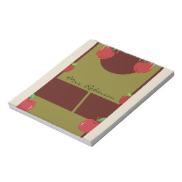 Pastel Colors Red Apples Notepad Notizblock