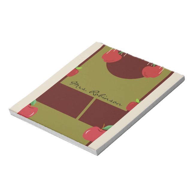 Pastel Colors Red Apples Notepad Notizblock (Rotiert)