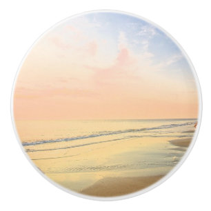 Pastel Colors Sandy Beach Tranquil Knob Keramikknauf