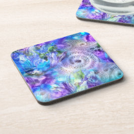 Pastel Colors Whimsical Abstrakt Blue Lila Green Getränkeuntersetzer