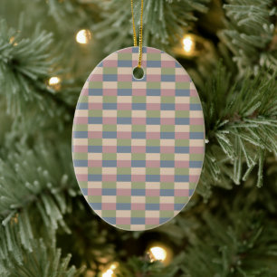 Pastel Colors with Muddy Green Keramik Ornament