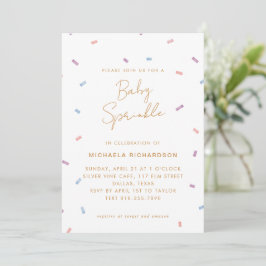 PASTEL CONFETTI BABY SPRINKLE MODERNES MINIMAL | EINLADUNG