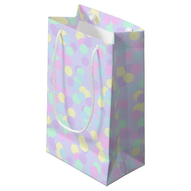 Pastel Confetti Geschenktasche Kleine Geschenktüte (Vorderseite Schrägansicht)