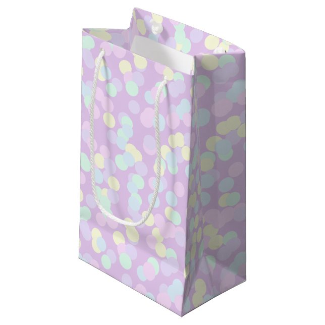 Pastel Confetti Geschenktasche Kleine Geschenktüte (Vorderseite Schrägansicht)