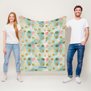 Pastel Confetti Glitzer Abstraktes Muster (2) Fleecedecke