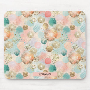 Pastel Confetti Glitzer Abstraktes Muster Mousepad