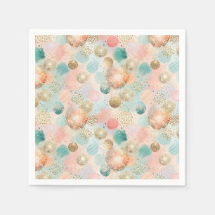 Pastel Confetti Glitzer Abstraktes Muster Serviette