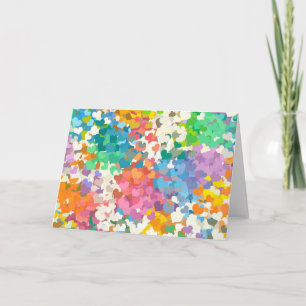 Pastel Confetti Hearts Feiertagskarte