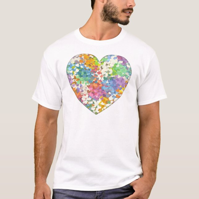 Pastel Confetti Hearts T-Shirt (Vorderseite)