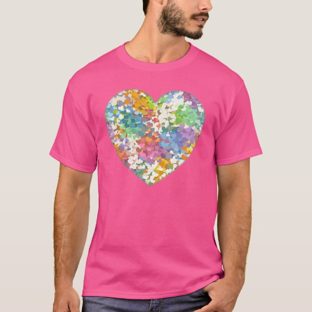 Pastel Confetti Hearts T - Shirt (Vorderseite)
