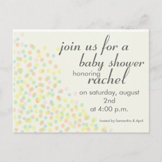Pastel Confetti Stationary Einladungspostkarte