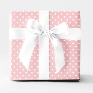 Pastel Coral und White Small Polka Dot Geschenkpapier