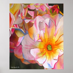 Pastel Cornelia Rose Aquarellbilder Poster