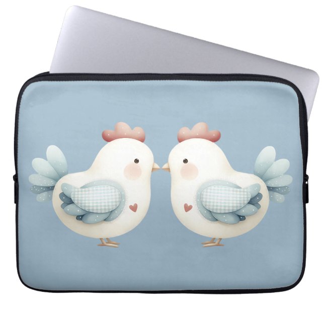 Pastel Cottagecore Chicken Laptopschutzhülle (Vorderseite)