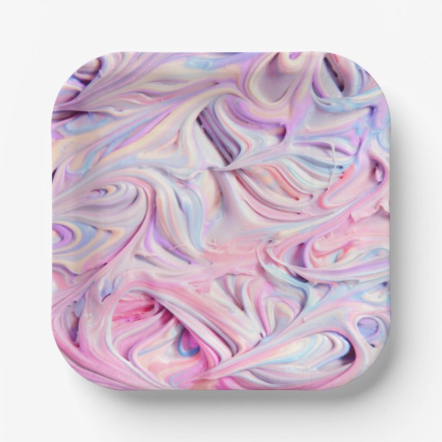 Pastel Creamy Zuckerguss Pappteller (Vorderseite)